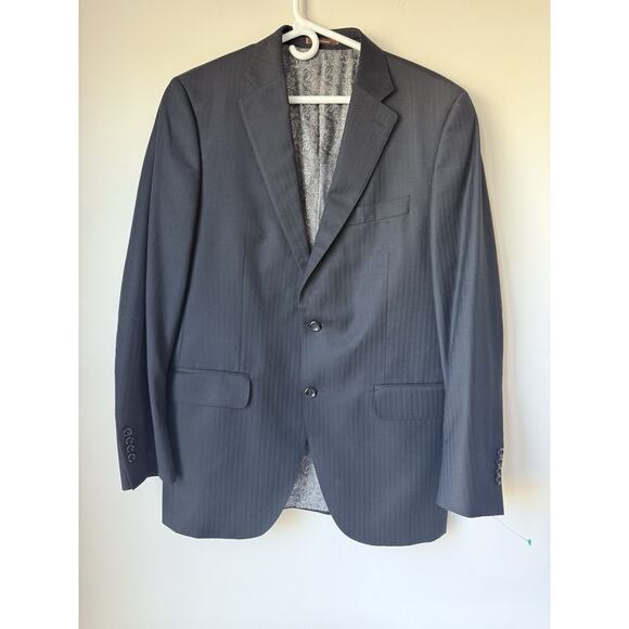 Peter Millar Smith & James Blazer Jacket 100% Wool Mens 44R Black Canada Made